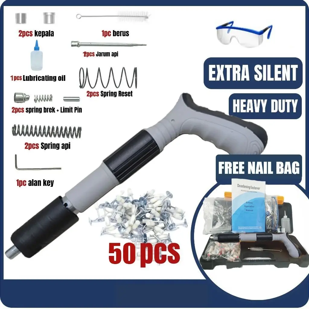 Picture of Nail Gun Original Heavy Duty Manual Steel Nails Gun For clamp fastene Wall/Tufting (Paku Gun)Nail Gun set