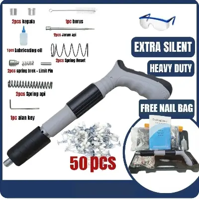 Picture of Nail Gun Original Heavy Duty Manual Steel Nails Gun For clamp fastene Wall/Tufting (Paku Gun)Nail Gun set