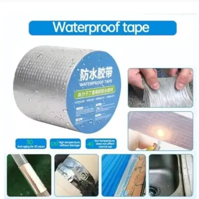 Picture of Aluminum Foil Tape Butyl Waterproof Tape Super Fix Repair Wall Crack Easy to Use 10 mitter(Silver)