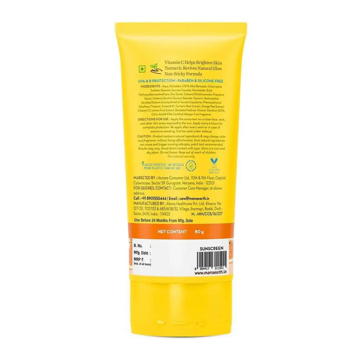 Picture of Mamaearth Vitamin C Daily Glow Sunscreen For All Skin Type - 50 g