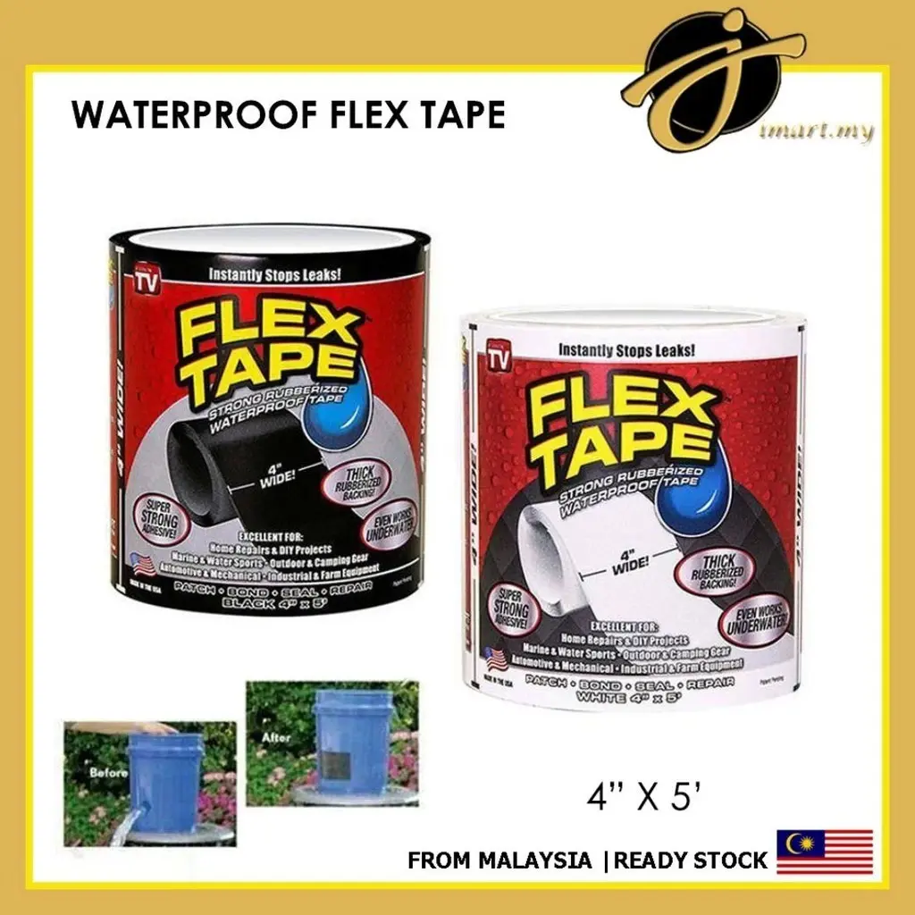 Picture of PVC Rubberized Water Leakage Seal Tape Silicon Sealant Tape Waterproof Flex Tape for Water Tank Sink Sealant for Gaps Flex Tape (Pack of 1)(Black)