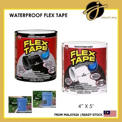 Picture of PVC Rubberized Water Leakage Seal Tape Silicon Sealant Tape Waterproof Flex Tape for Water Tank Sink Sealant for Gaps Flex Tape (Pack of 1)(Black)
