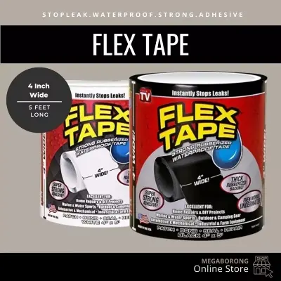 Picture of PVC Rubberized Water Leakage Seal Tape Silicon Sealant Tape Waterproof Flex Tape for Water Tank Sink Sealant for Gaps Flex Tape (Pack of 1)(Black)