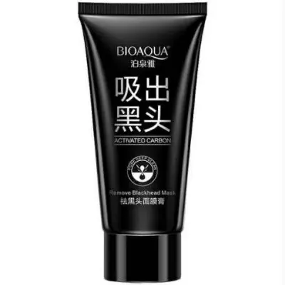 Picture of Bioaqua Bamboo Charcoal Purifying Peel-off Black Mask Blackhead Remover Acne Treatments Face Care Sunction Deep Cleansing - 60gm