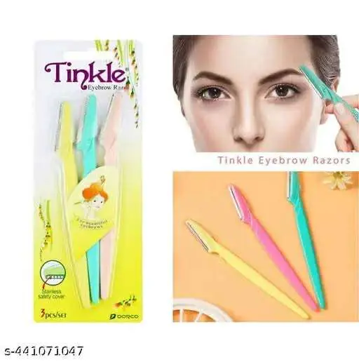 Picture of Eyebrow Razors Facial Hair Remover Shaver Trimmer Shaper for Women - 3Pcs