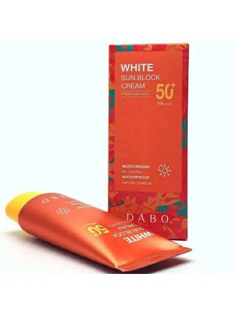 Picture of Dabo White Sun Block Power Sun Shield 50+ Moisturizing Sun Cream Gor Men & Women - 50 ML