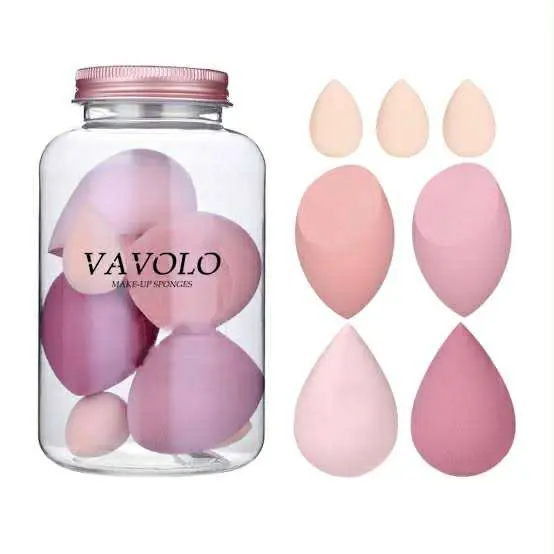 Picture of 6pcs Beauty Blender Sponge Makeup Puff Set With Bottle
