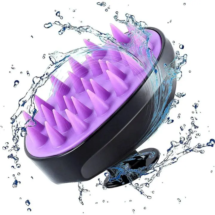Picture of Silicone Hair Scalp Massage Brush Silicone Hair Care Massage Comb Bath Massage Brush Scalp Massager Hair Shower Brush Comb Care Tool
