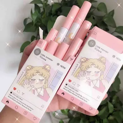 Picture of 8 Pcs/set of Cigarete tube lip glaze set matte white lipstick student gift Lipstick set- 8 color/set