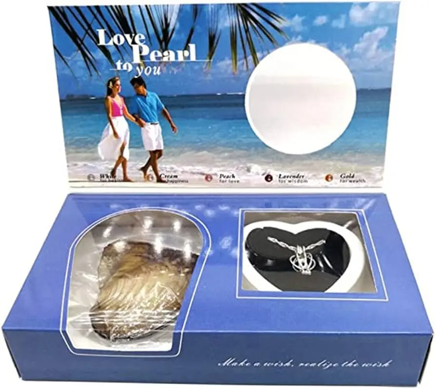 Picture of New 2025 Natural Oyster Wish Pearl Vacuum Can Pendant Necklace Charm Necklace Popular Fashion Women Jewelry Gift