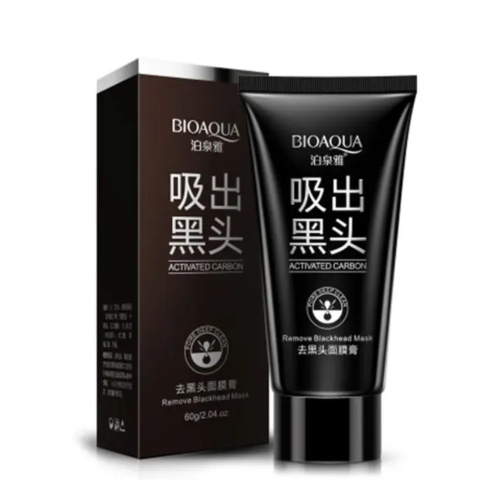 Picture of BIOAQUA Black Mask Activated Carbon Charcoal Blackhead Removal Peel Off Mask Black Nose Nose Film And Oil-Control Depth Clean Pore 60g HZ20