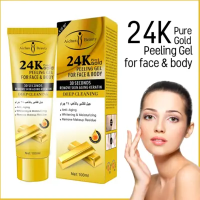 Picture of Aichun beauty 24k pure gold peeling gel for face & body 100 ML