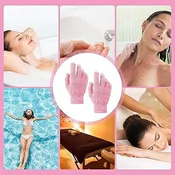 Picture of Exfoliating Gloves | Shower Mitt Scrub Gloves for Smooth Bath - 2 Pcs