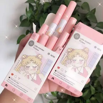 Picture of 8 Pcs/set of Cigarete tube lip glaze set matte white lipstick student gift Lipstick set- 8 color/set