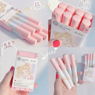 Picture of 8 Pcs/set of Cigarete tube lip glaze set matte white lipstick student gift Lipstick set- 8 color/set