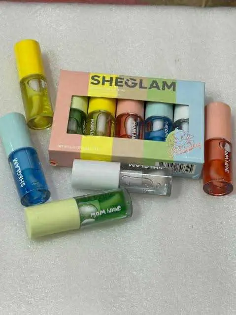 Picture of Sheglam Jelly Wow Hydrating Lip Oil Moisturizing Plumping Lip Gloss 5pcs Set