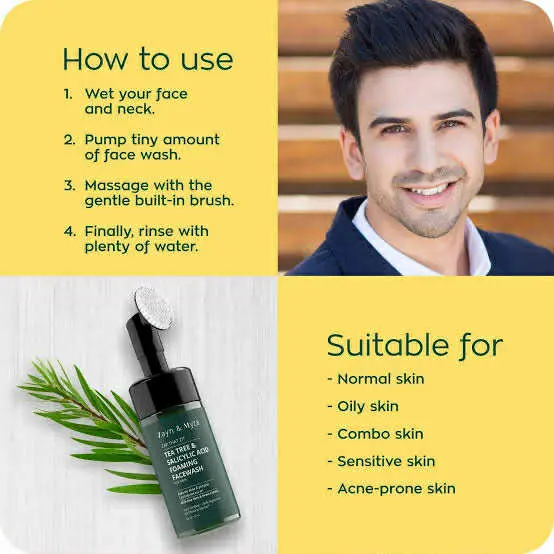 Picture of Face refreshment ZM Tea Tree Foaming face wash Used for male - 100 ml