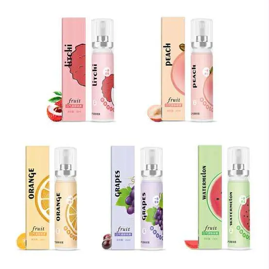 Picture of Oral Fresh Spray Mouth Freshener 6 Smell Fresh Breath Mouth Fruit Litchi Peach Grape Flavor Persistent Portable Oral Care
