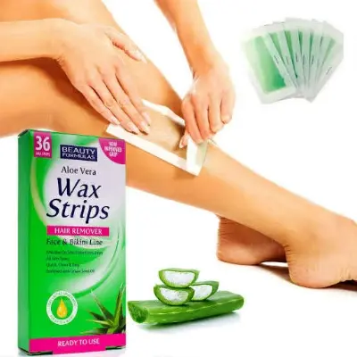 Picture of Beauty Formulas Aloe Vera Wax Strips Hair Remover 36pcs