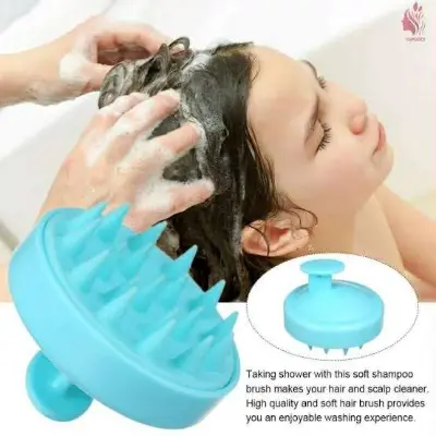 Picture of silicone scalp massager shampoo hair brush shampoo brush