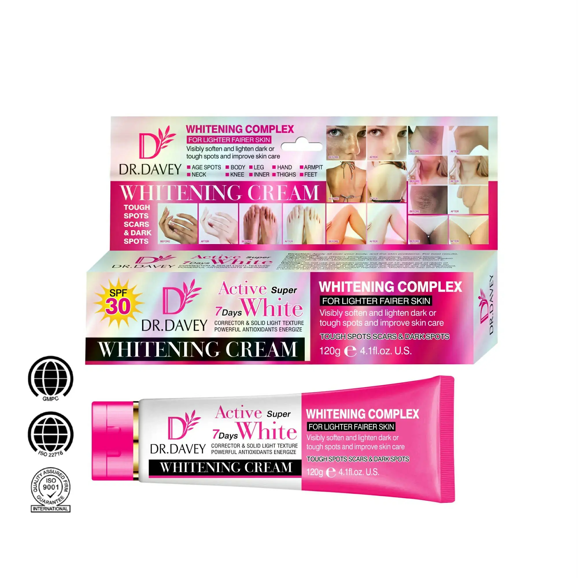 Picture of DR.DAVEY Active Super Whitening Cream Skin Lightening Cream for Dark Skin Brightening & Moisturizes for Body Face