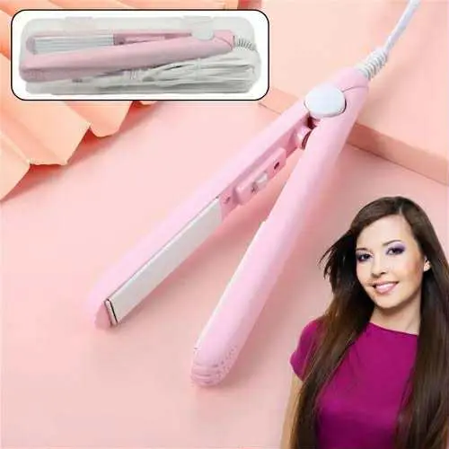 Picture of Mini Hair Flat Iron Ceramic Plate Hair Straightener