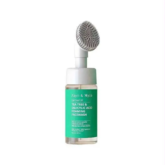 Picture of ZM Zayn & Myza Tea Tree & Salicylic Acid Foaming Face Wash | With Aloe Vera & Neem Extracts | Built-in Brush For Deep Cleansing | Anti Acne Face...