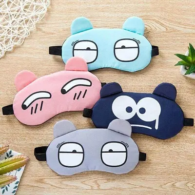 Picture of Sleeping Eye Mask Soft Padded Sleep Travel Shade Cover with Cooling Gel Pad Travel Rest Eye Shade Cover Blindfold