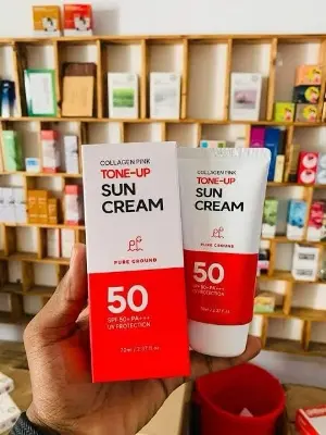 Picture of Pure Ground Collagen Pink Tone Up Sun Cream SPF50+ 70ml