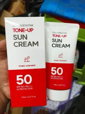 Picture of Pure Ground Collagen Pink Tone Up Sun Cream SPF50+ 70ml