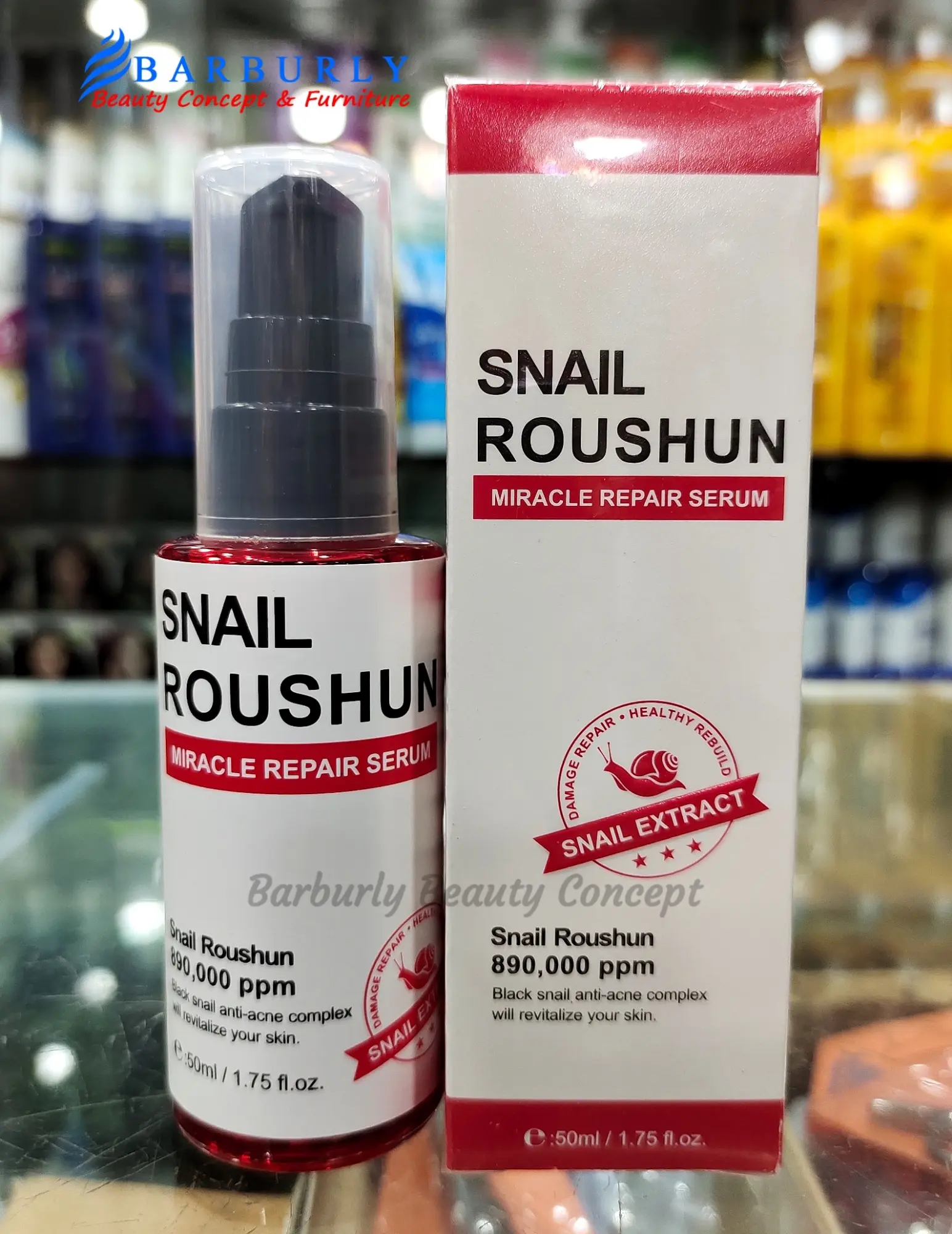 Picture of ROUSHUN MIRACLE REPAIR SNAIL EXTRACT HYALURONIC ACID SERUM 50 ml