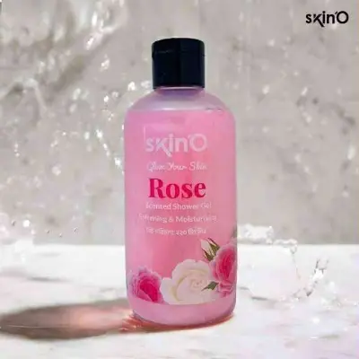 Picture of skinO Rose Scented Shower Gel - 220ml to all skin type