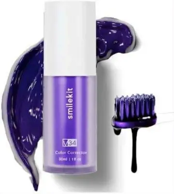 Picture of HISMILE V34 Teeth Removing Deep Smoke Stains Gingiva Protection Purple Orthopedic Toothpaste - Purple Teeth Whitening Toothpaste Kit HISMILE V34 Teeth Removing Deep Smoke Stains Gingiva Protection Purple Orthopedic Toothpaste - Purple Teeth Whitening Toot