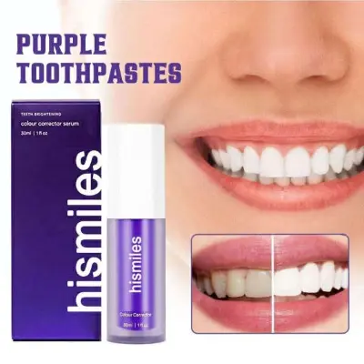 Picture of HISMILE V34 Teeth Removing Deep Smoke Stains Gingiva Protection Purple Orthopedic Toothpaste - Purple Teeth Whitening Toothpaste Kit HISMILE V34 Teeth Removing Deep Smoke Stains Gingiva Protection Purple Orthopedic Toothpaste - Purple Teeth Whitening Toot