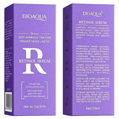 Picture of BIOAQUA Facial Retinol Serum 30ml Anti-Wrinkle Tender Skin 8.5% Retinol 5% Hyaluronic Acid Moisturizing Essence