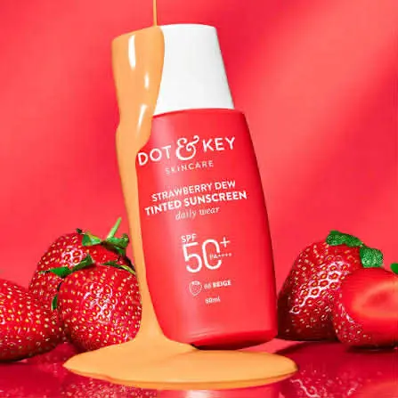 Picture of Dot and Key Strawberry Dew Tinted Sunscreen SPF 50+ PA++++ (03 Sand)