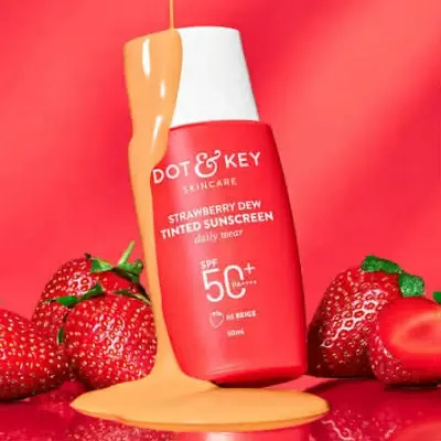 Picture of Dot and Key Strawberry Dew Tinted Sunscreen SPF 50+ PA++++ (03 Sand)