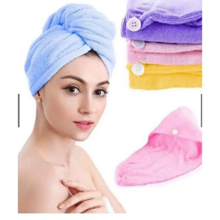 Picture of Super Absorbent, Quick Drying Hair Towel, Microfiber Hair Dry Cap