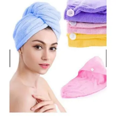 Picture of Super Absorbent, Quick Drying Hair Towel, Microfiber Hair Dry Cap