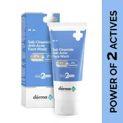 Picture of The Derma Co Sali-Cinamide Anti-Acne Face Wash with 2% Salicylic Acid & 2% Niacinamide - 80ml