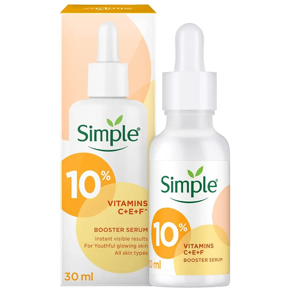 Picture of Simple Serum With 10% Vitamin C+E+F 30ml | For Youthful Glowing Skin & Instant Visible Results | For All Skin Types