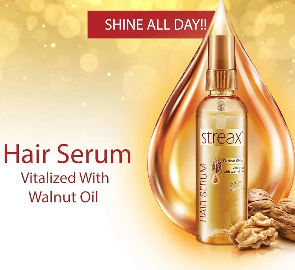 Picture of Streax Hair Serum Vitalized with Walnut Oil 90ml / 45ml