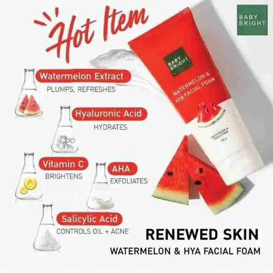 Picture of Baby Bright Watermelon & Hya Facial Foam 160g