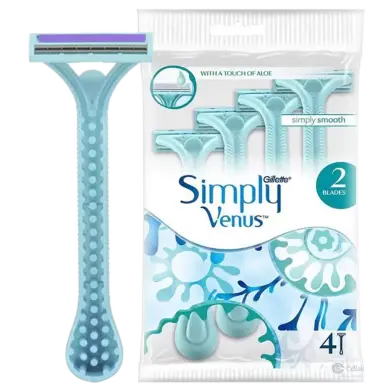 Picture of Hair Removal Razor - Simply Venus 2 Blade Razor - 1 Pack Containt 4 Razor (2 Baldes Razor)