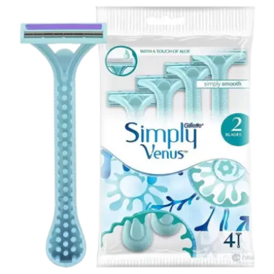 Picture of Hair Removal Razor - Simply Venus 2 Blade Razor - 1 Pack Containt 4 Razor (2 Baldes Razor)