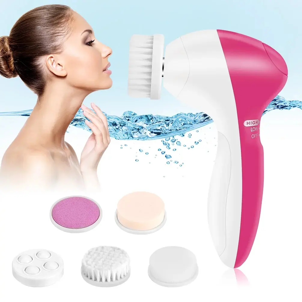 Picture of 5 in 1 Electric Spin Brush Facial Cleanser Face Lifting Massager