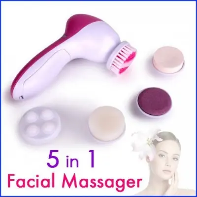 Picture of 5 in 1 Electric Spin Brush Facial Cleanser Face Lifting Massager