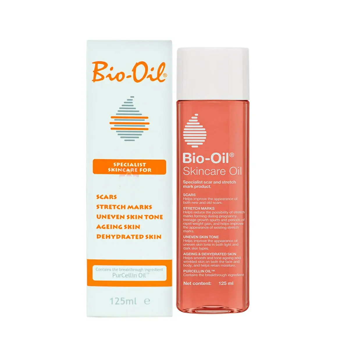 Picture of Bio Oil Skincare Body Oil Vitamin E Serum for Scars & Stretchmarks - 125ml