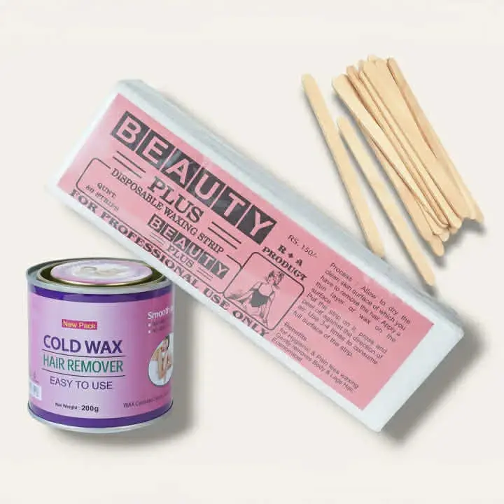 Picture of MUMTAZ HERBAL COLD WAX 200 ML + WAX PAPER 80 PICH + STICK 20 PICH