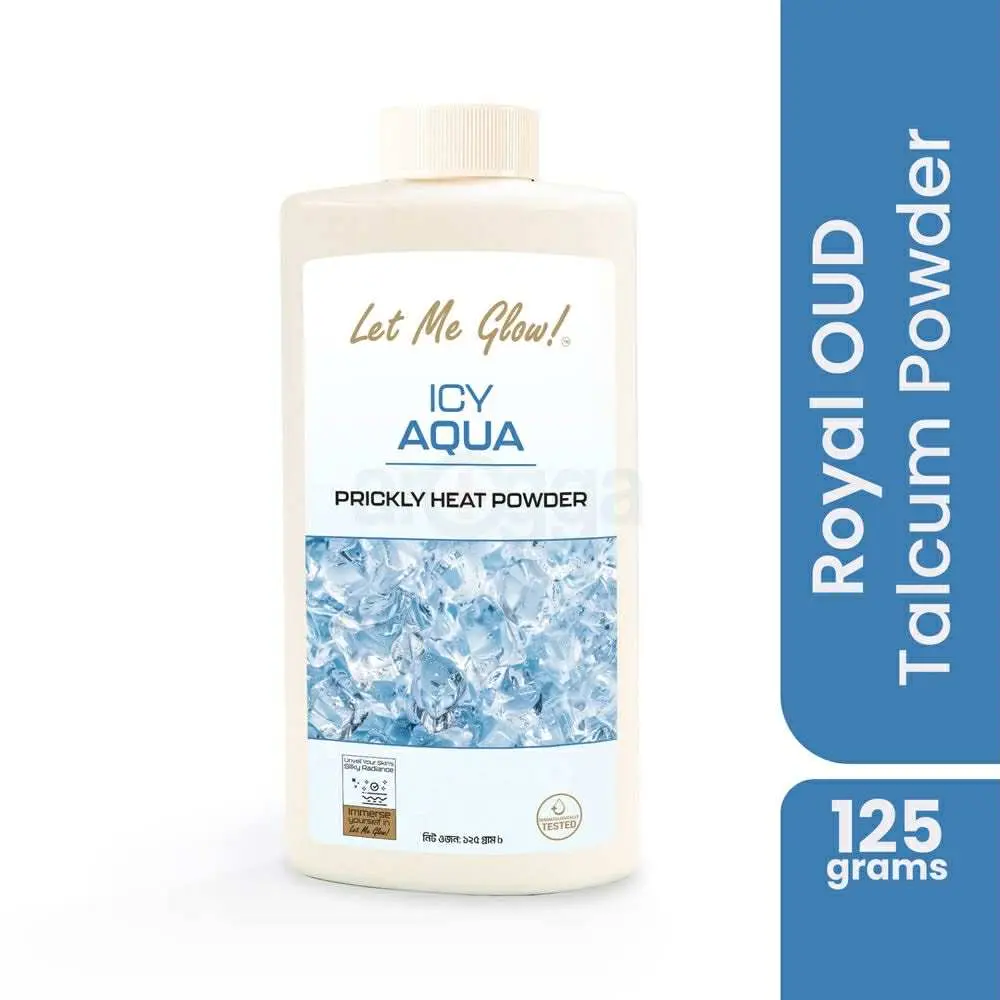 Picture of Let Me Glow Icy Aqua Talcum Powder 125gm